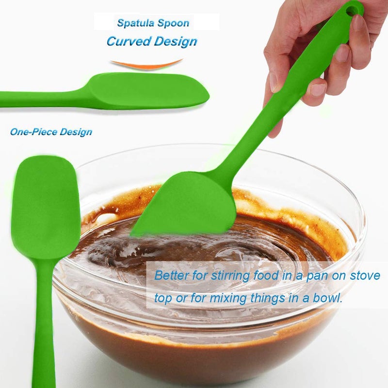 Suntchen 5Pcs Silicone Spatula Set Colorful Mini Spatulas - 480Â°F Heat Resistant Nonstick Versatile Kitchen Utensil Set for Baking, Mixing, Cooking, Dishwasher Safe - Image 4